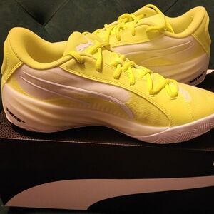 Men's All Pro Nitro Yellow and White Puma NIB Size 8.5 Sneakers